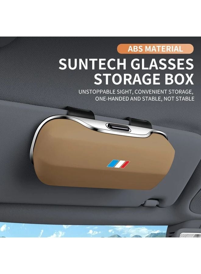 Gray Sports Car Sun Visor Glasses Case Fashion Storage Gift for Men Women - Image 1